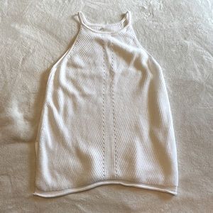 White knit tank top